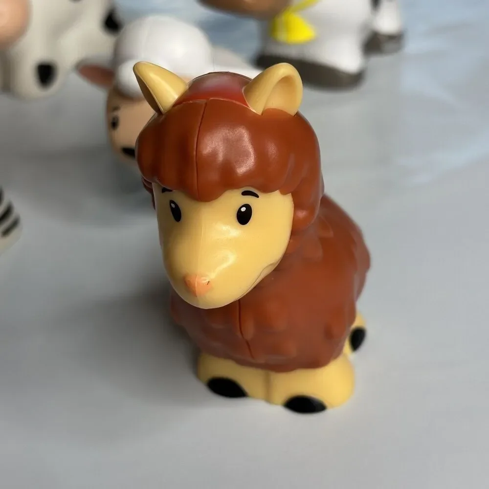 Fisher-Price Little People Farm Animal Figures Lot Cow Dog Sheep‎ Zebra Goat Toy